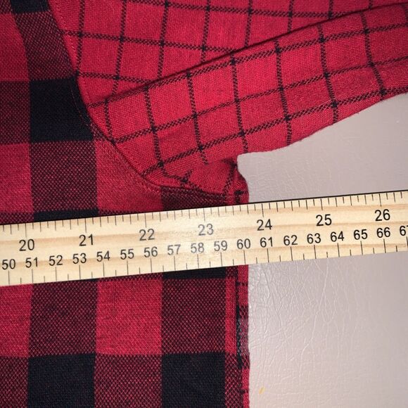 Bechamel Women’s Button Down Shirt Size L Red Plaid - Picture 4 of 6